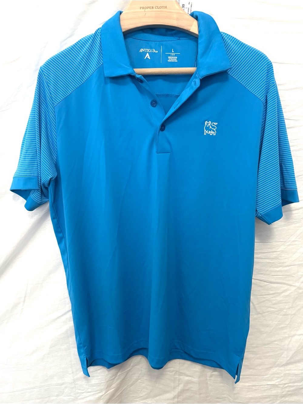 Merrill Lynch Golf Polo Mens Large Blue Bull Logo